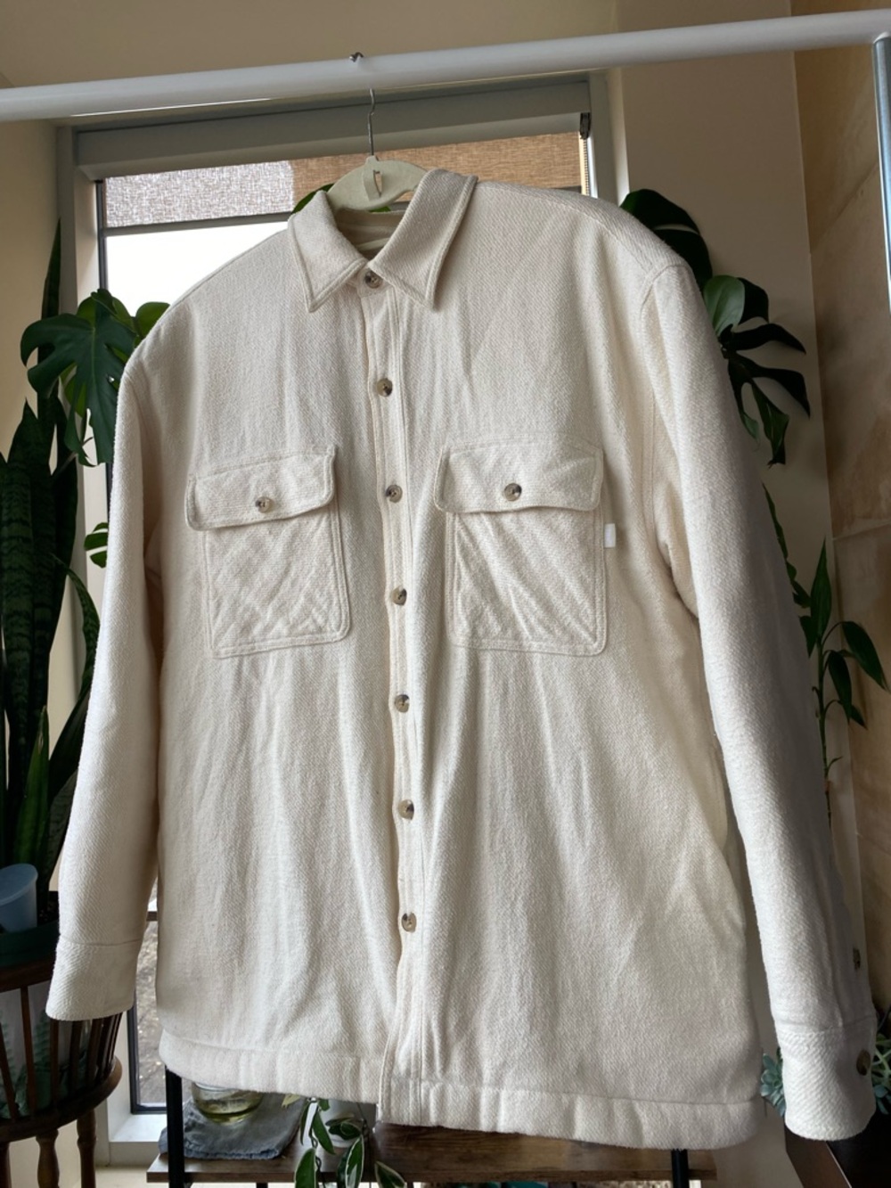 TNA Aritzia Cream Teddy Jacket